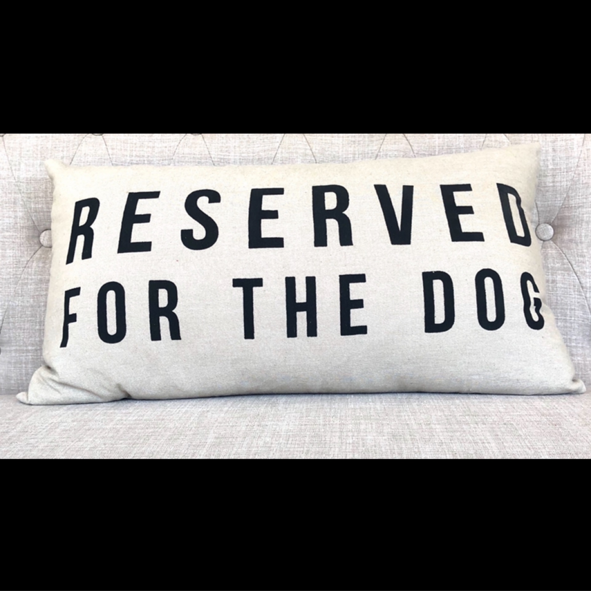 reserved for the dog throw pillow